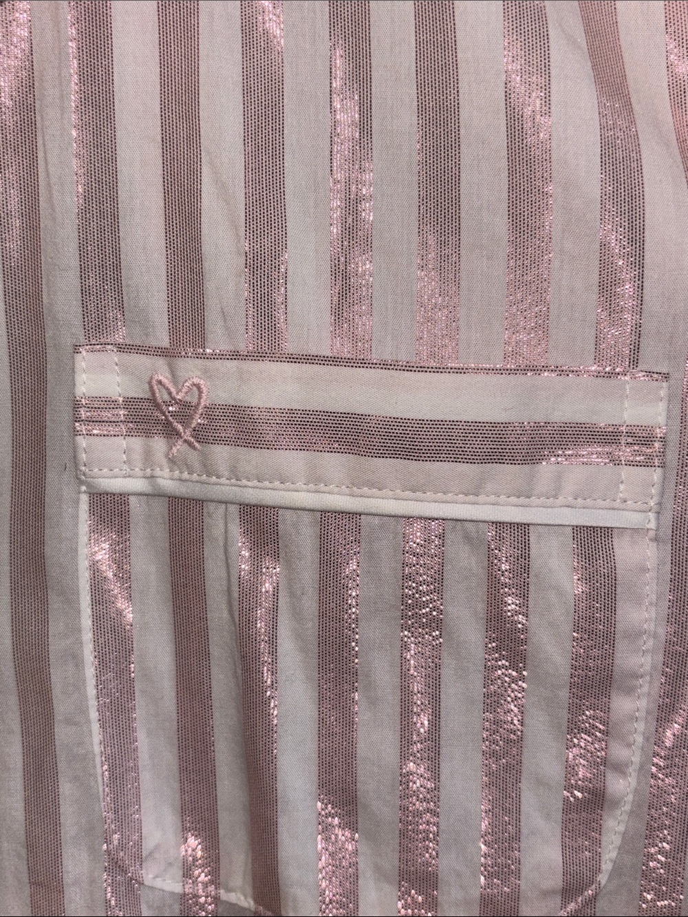 XL Victorias Secret Pajamas Set New with Tags Iconic Pink and White Stripes - Picture 7 of 12